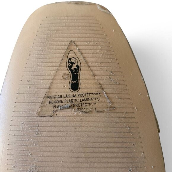 MANGO Gold Metallic Leather Ankle Boots With Block Heel & Side Zip Closure Sz 7 - Picture 9 of 16